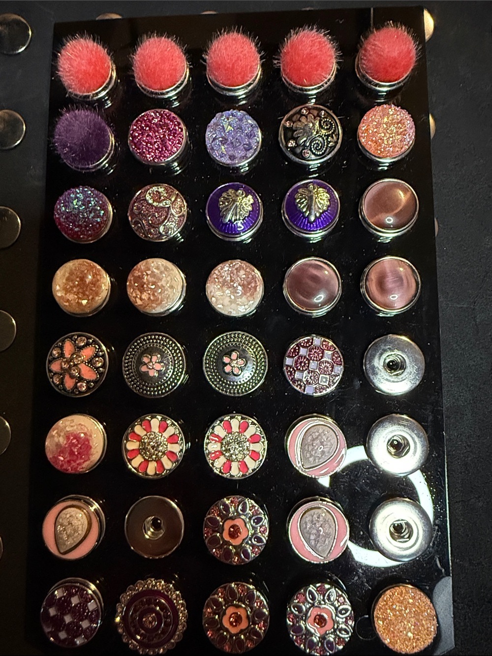 Pink and Purple snaps for bracelets-BRAND NEW!